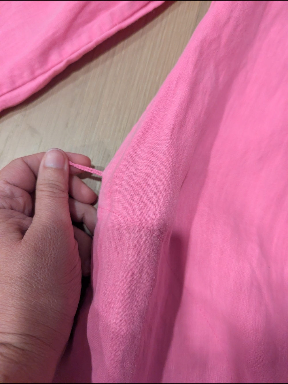 Pink Linen Tunic Dress - Picture 7 of 11